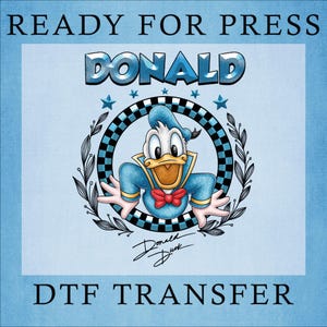 Vintage Duck Dtf, Cartoon Character Dtf, Funny Duck Disney Retro Dtf, Donald Disney Heat Press, Disneyworld Ready To Press, Family Disney