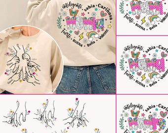 Bundle Personalized Madre Heart Png, Happy Mother's Day Png, Floral Madre Png, Spanish Mama Png, Latina Mom Png, Mama Hands Kid  Png