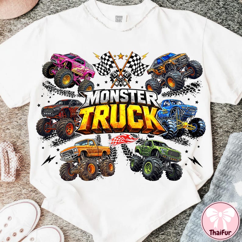 Monstertruck PNG, Monstertrucks sind meine Jam PNG, Kinder LKW-Shirt Design, Junge Monstertruck Sublimation PNG Download Bild 4