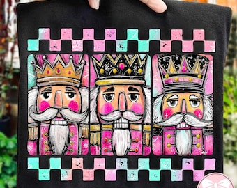 Christmas Nutcracker Png, Preppy Coquette Christmas PNG, Glitter Santa Claus PNG, Merry Xmas PNG Digital File, Festive Holiday Png