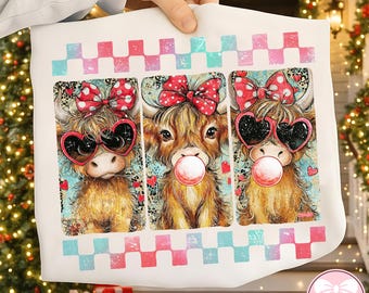 Highland Cow PNG, Valentine Coquette PNG, Valentine Heart PNG, Love PNG, San Valentino PNG, Retro Valentine PNG, File digitale