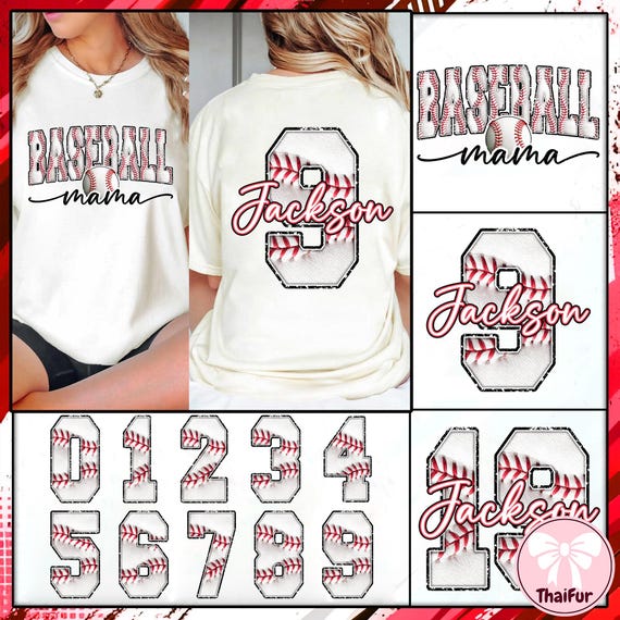 Personalized Baseball Mama PNG, Custom Gameday Baseball Design, Baseball Mom Sublimation PNG, Add Kids Name, Editable Digital Download