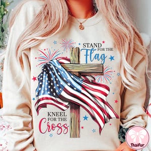 Faith Love Freedom, God Bless America, American Flag Cross Png, Christian 4th Of July Png, Independence Day Png, USA Fourth Of July Png