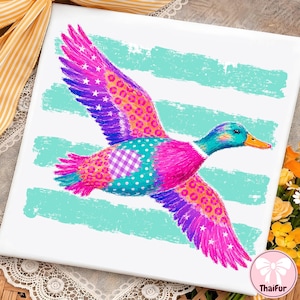 Preppy Mallard Duck Hunting PNG, Patchwork Lake Life Design, Hunting Dog Clipart, GSP Dog PNG, Turkey Season Flying Duck Sublimation
