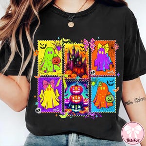 Neon Halloween Png, Retro Spooky Season Png, Boo Ghost Coquette Png, Pumpkin Halloween Png, Preppy Halloween Png, Retro Halloween Ghosts