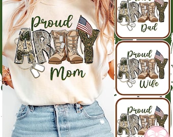 Custom Proud Army Family Png, Military Family Matching Shirt Design Png, Soldier Png, USA Patriotic Png, Veterans Png, Memorial Day Png