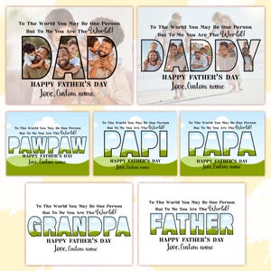 Customize Dad/Papa/Grandpa/Daddy Bundle, Happy Father’s Day Png, Gift For Grandpa Png, Canva Template Editable
