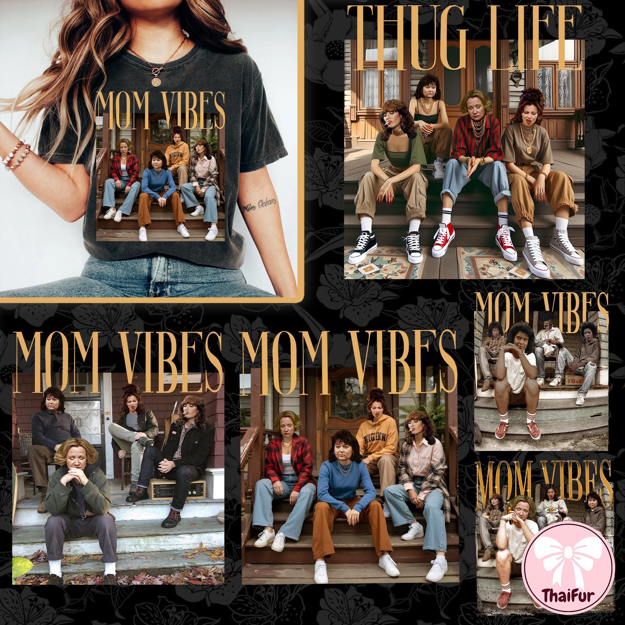 6 Thug Life Mom Png Bundle, Retro 90’s Mom Vibes PNG, Sitcom moms Png, Cool Mom Gifts Png, Thug Life Png, Funny Mom Png, Mother's Day Png