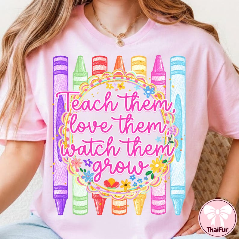 Preppy Teacher PNG, Watercolor Iced Coffee Design, Back To School Coquette Shirt Graphic, Trendy Teach Sublimation Png, Digital File image 5