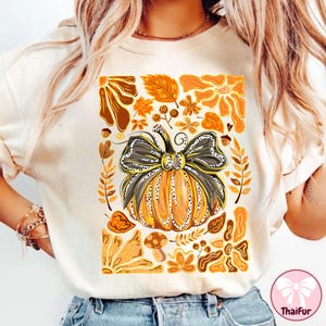 Glitter Fall Floral Pumpkin, Boho Autumn Pumpkin Png, Retro Fall Png, Floral Fall Pumpkin Png, Fall Sublimation, Autumn Pumpkin Shirt Design