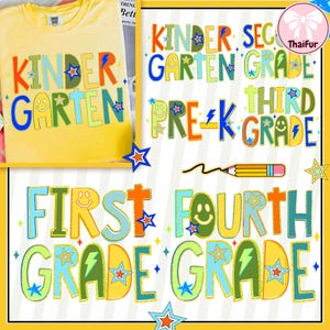 Preppy Back To School PNG Bundle, Coquette School First Day, Teacher PNG, Preppy School Png, All Grades, Shabby, Glitter Png, Teacher PNG