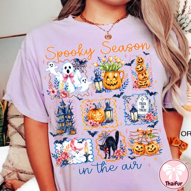 Funny Fall PNG, Summerween Ghost Shirt Design, Trendy Halloween Lover Graphic, Spooky Season Png, Digital Download image 5