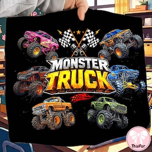 Monstertruck PNG, Monstertrucks sind meine Jam PNG, Kinder LKW-Shirt Design, Junge Monstertruck Sublimation PNG Download Bild 1
