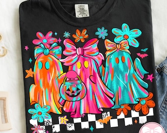 Preppy Halloween Ghost Neon Png, Cute Boo Ghost Coquette Png, Halloween Png, Funny Halloween Png, Spooky Season Png, Trending design