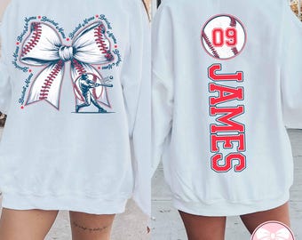 Lazo de béisbol personalizado PNG, Camiseta de mamá beisbolera con nombre y número de camiseta de los niños PNG, Coqueta beisbolera, Mamá beisbolera PNG, Día de partido de béisbol