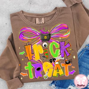 Retro Halloween Horror PNG, Neon Trick Or Treat PNG, Witches Movie PNG, I Put A Spell On You Design, Halloween Company Sublimation File