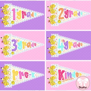 Szkoła Preppy Pennant PNG, Pakiet ocen z powrotem do szkoły PNG, Nauczyciel PNG, Proporczyk nauczyciela ducha szkoły PNG, Kokietka grandmillenial Bow PNG