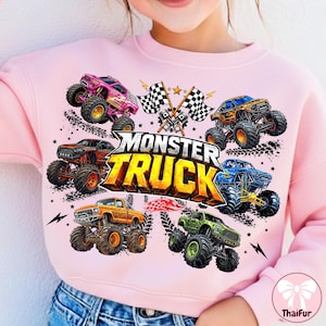 Monstertruck PNG, Monstertrucks sind meine Jam PNG, Kinder LKW-Shirt Design, Junge Monstertruck Sublimation PNG Download Bild 3