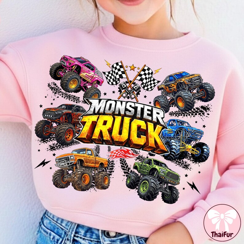 Monstertruck PNG, Monstertrucks sind meine Jam PNG, Kinder LKW-Shirt Design, Junge Monstertruck Sublimation PNG Download Bild 3
