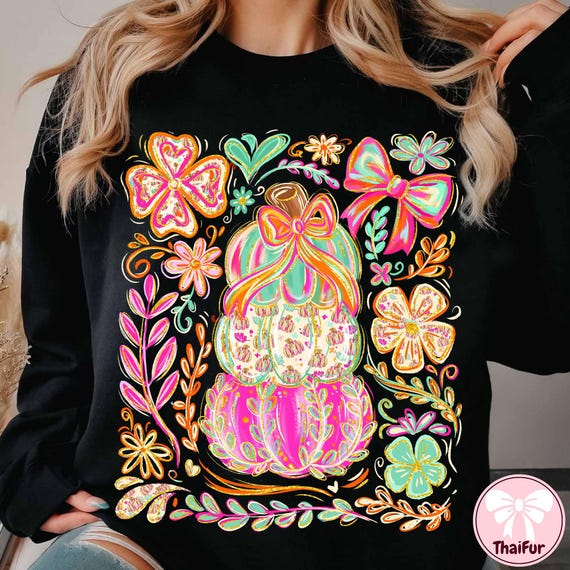 Preppy Pumpkin Bow Png, Floral Fall Pumpkin Coquette PNG, Girly Leopard Pumpkin PNG, Glitter Pink Pumpkin Png,Brushstroke Pumpkin Season Png
