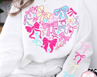 Coquette rose coeur Saint-Valentin PNG SVG, Clipart Saint-Valentin mignon, coquette Style coeur Design, Saint-Valentin SVG, téléchargement numérique