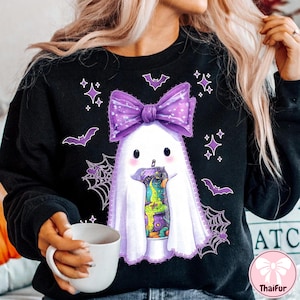 Preppy Kawaii Witch’s Brew Ghost Png, Cute Soda Can Energy Drink Png, Funny Halloween Png, Fall Ghost Drink Png, Halloween Gift