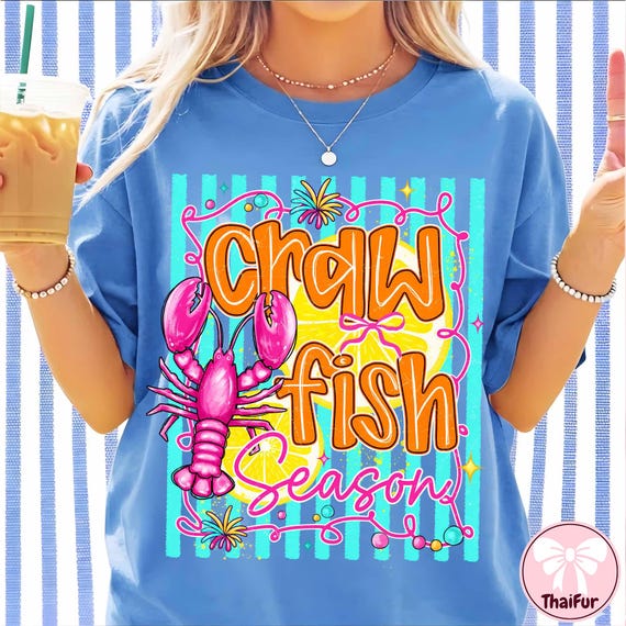 Preppy Brushstroke Tis The Season PNG, Crawfish Boil Clipart, Crawfish Season PNG, Coquette Shirt Sublimation, Hand Draw PNG
