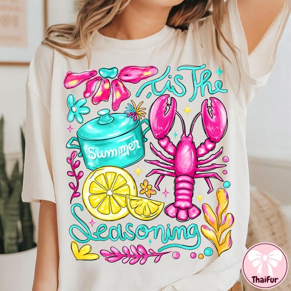 Preppy Brushstroke Tis The Season Crawfish Boil Shirt, Crawfish Season PNG, Crawfish Coquette Shirt Sublimation, Hand Draw PNG, Preppy PNG
