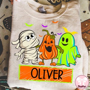 Personalized Neon Kid Name Halloween Png, Cute Halloween Png for Kids, Halloween Png, Boys Girl Halloween, Custom Kids Name Png