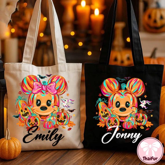 Retro Ghost PNG, Custom Boy Girl Trick Or Treat Mouse Halloween Bag Png, Kids Halloween Design, Cute Halloween Bag Of Treats Png, Gift Png