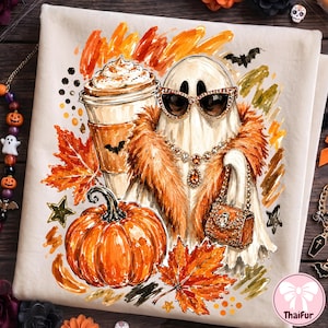 Retro Halloween PNG, Summerween Ghost Design, Spooky Skeleton Shirt Graphic, Pumpkin PNG Sublimation File, Funny Fall Halloween