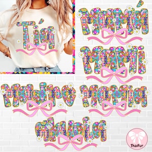 Madre Png Bundle , Spanish Mama Png, Latina Mom Png, Mama Preppy Flower, Happy Mother&#39;s Day, Floral Madre Png, Gift For Mom
