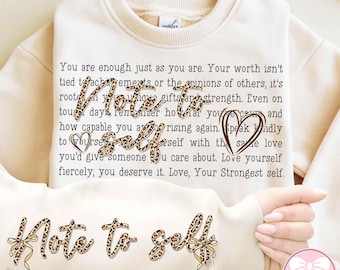 Note To Self Leopard PNG, Motivational Quotes, Mental Health Inspirational Sublimation, Dear Person Behind Me Png File, Digital File