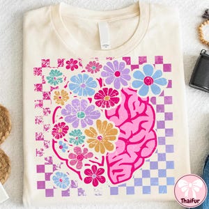 Retro Mental Health Matters Floral Png, Inspirational Png, Self Worth Png, Motivational Png file, Self Love Png, Mental Health Matters Png