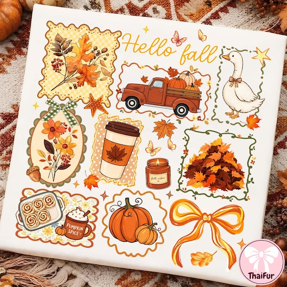 Cottagecore Fall PNG, Summerween Spooky Collage Design, Vintage Autumn Floral Coquette DTF, Trendy Boutique Png, Digital File