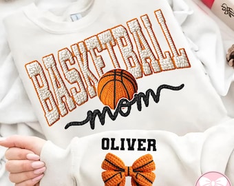 Basketball Mom Faux Yarn PNG, Custom Basketball Design, Crochet Basketball PNG, Game Day Shirt, Basketball Season Digital File