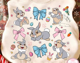 Funny Easter PNG, Coquette Cartoon Bunny Png, Cute Easter Rabbit Friends PNG, Kids Easter Shirt PNG, Digital Download