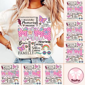 Mama Nana Granny Mandre Png Bundle, Mother&#39;s Day Png, Gift for Mom, Spanish Abuela Png, Latina Mom Png, Ella es Mamá Png