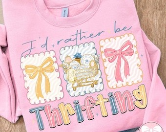 Ik zou liever zuinig zijn png, schattig citaat uit winkelwagentje, shirtontwerp met esthetiek zuinigheid, vintage shopliefhebber, Coquette Boutique png