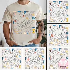 Personalized Best Dad Ever Png Bundle , Fist Bump Set Png, Dad Hand Fist Bump Png, Best Dad Ever Png, Happy Father&#39;s Day, Dad Shirt Design