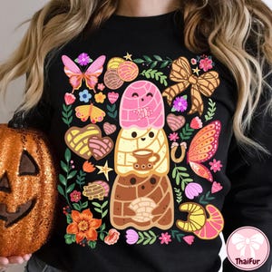 Funny Pantasmas Ghost Pan Dulce Brushstroke Png, Halloween Mexican Png, Mexican Conchas Ghost, Halloween Conchas Png, Pan-tasmas Png