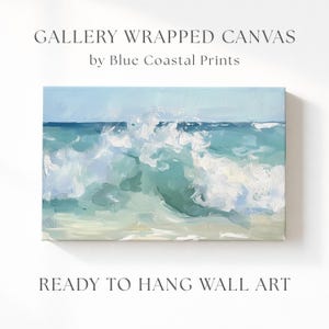 Abstract Crashing Wave Painting Print Vintage Coastal Painting Ocean Waves Art Print Wave Wall Art Beach House Wall Art Ocean Painting image 13