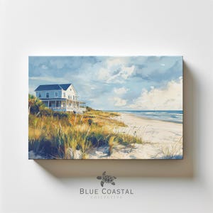 Vintage St. George Island Canvas Beautiful Florida Landscape Coastal Print Sandy Beach Florida Beach House Decor Gulf Coast Wall Art