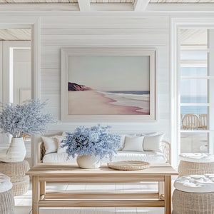 Printable Vintage California Beach Painting Soft Coastal Landscape Boho Beach House Decor Neutral Beach Print California Coastal Art