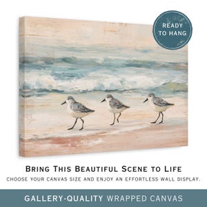 Lienzo vintage de playero con diseño de Florida para decoración de casa de playa, pintura de aves con olas oceánicas apagadas, colgante de pared para oficina, decoración costera bohemia imagen 9