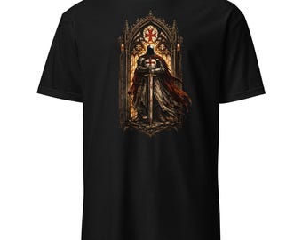 十字軍騎士テンプル騎士団シャツ 中世聖戦十字架グラフィックTシャツ #29