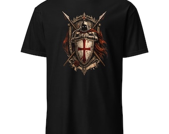 十字軍テンプル騎士団シャツ 中世聖戦十字架グラフィックTシャツ #15