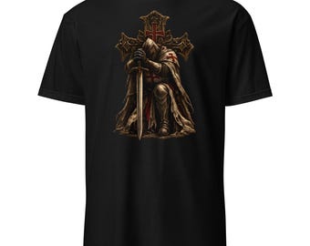 十字軍テンプル騎士団シャツ 中世聖戦十字架グラフィックTシャツ #5