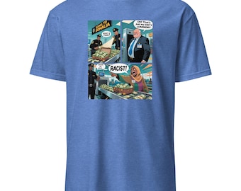 ミネソタ州詐欺空港現金政治風刺Tシャツ | 漫画パロディグラフィックTシャツギフト