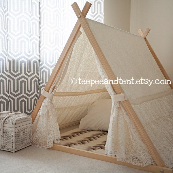 Kinder Rüschen Teepee Spiel Zelt - auf Lager